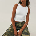 Top Débardeur Femme Sans Manches Col Rond Dos Nageur – Style Sporty Chic