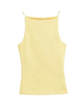 Caraco Femme Bretelles Fines – Top Sans Manches Couleur Unie