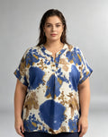 Blouse Grande Taille Imprimée Aquarelle Femme 46 à 60