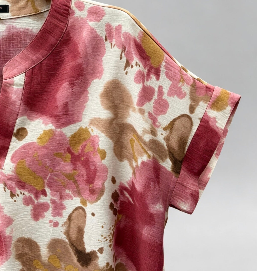 Blouse Grande Taille Imprimée Aquarelle Femme 46 à 60
