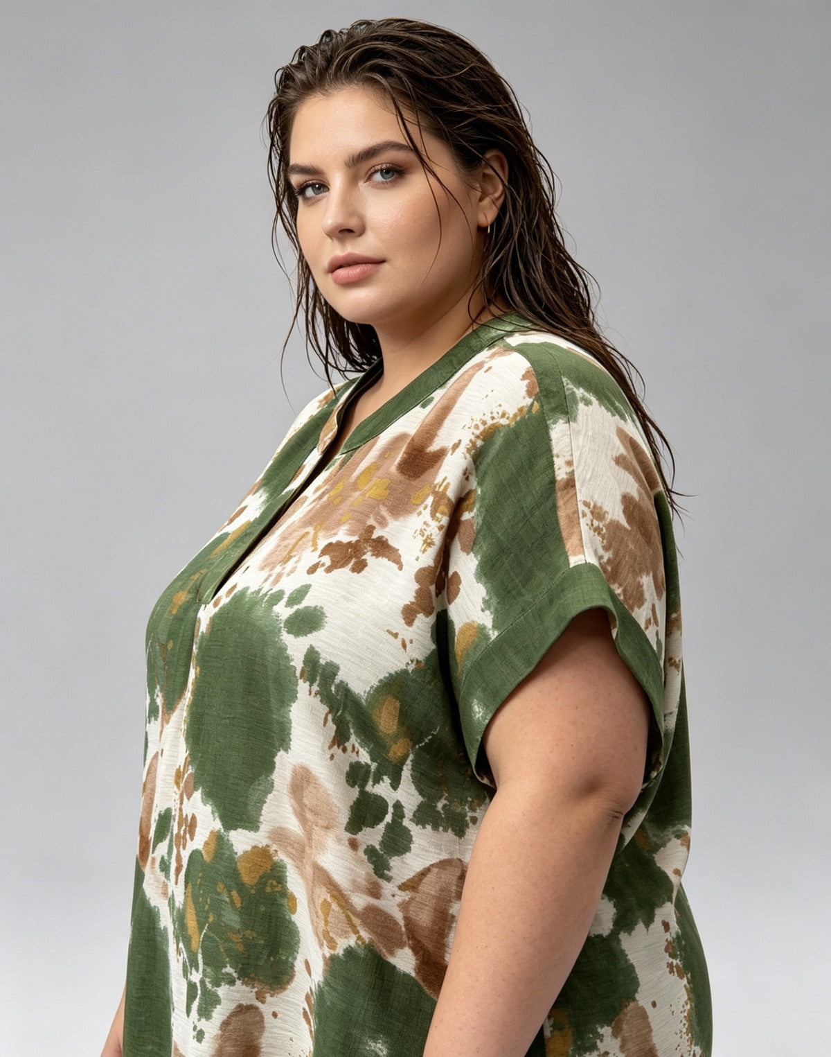 Blouse Grande Taille Imprimée Aquarelle Femme 46 à 60
