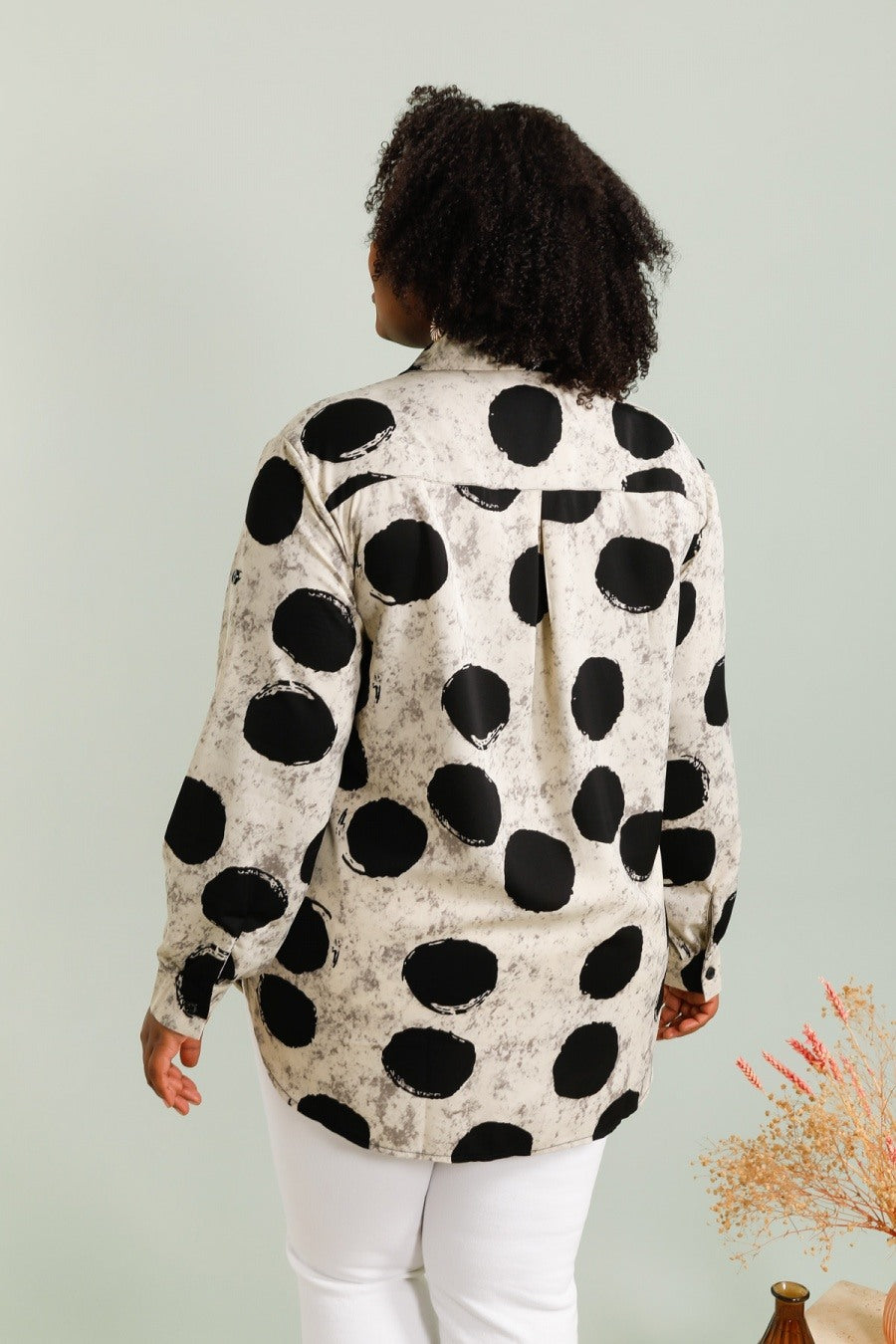 Chemise Grande Taille à Pois