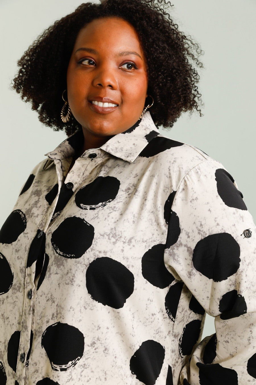 Chemise Grande Taille à Pois