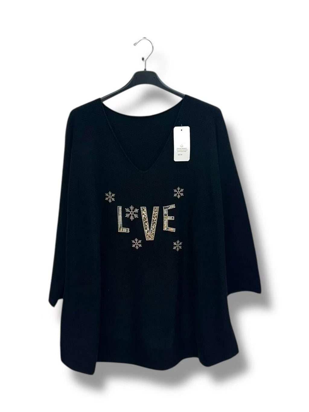 Haut LOVE avec strass - Grande Taille