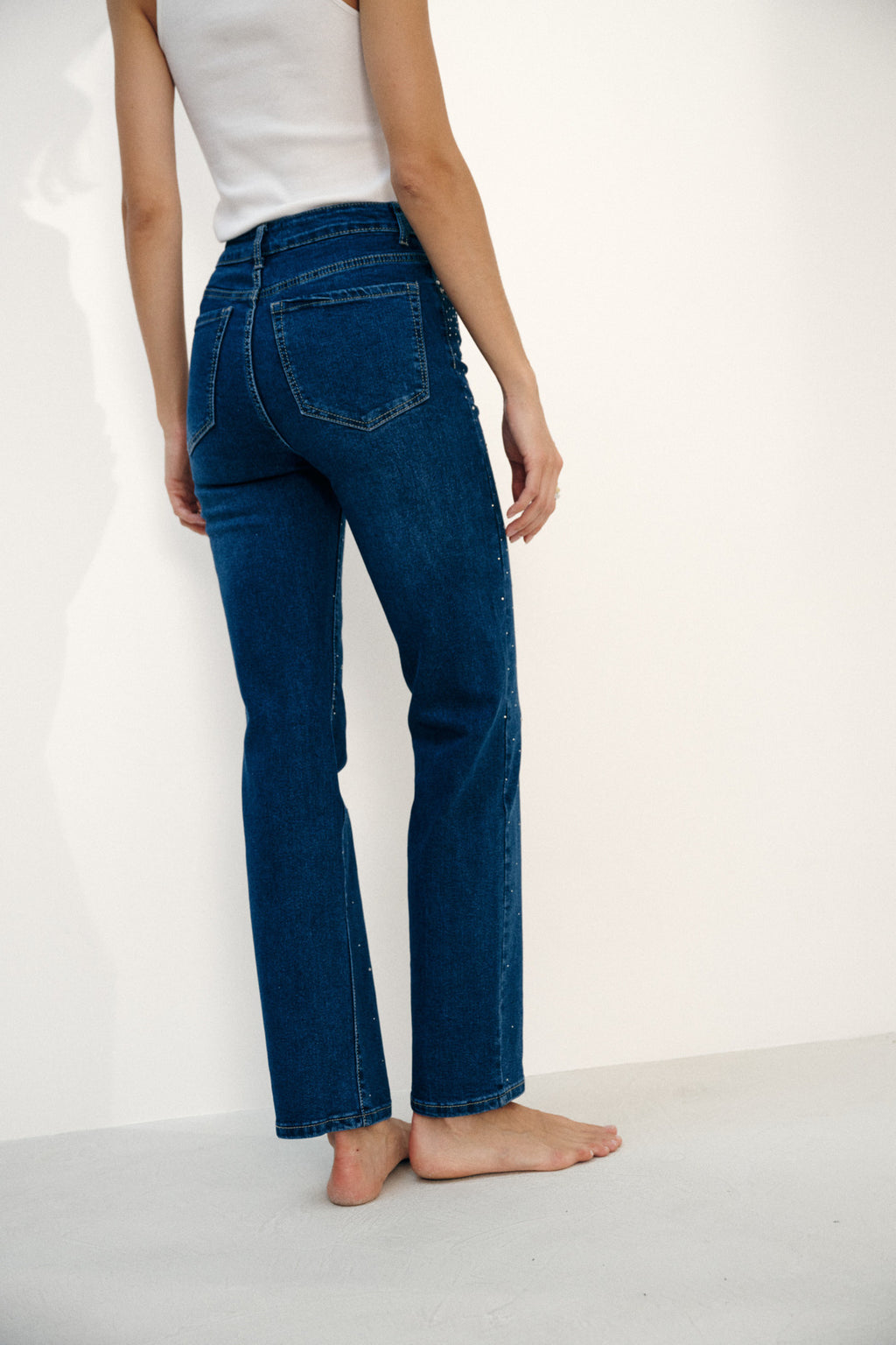 Jean Straight Leg Strass ANA & LUCY
