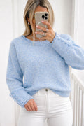 Pull Doux Détails Boutons & Dentelle