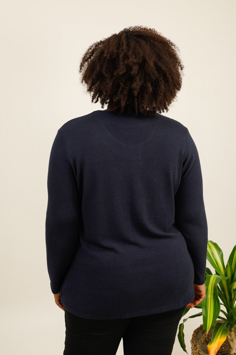 Pull Grande Taille Marine Broches Décoratives