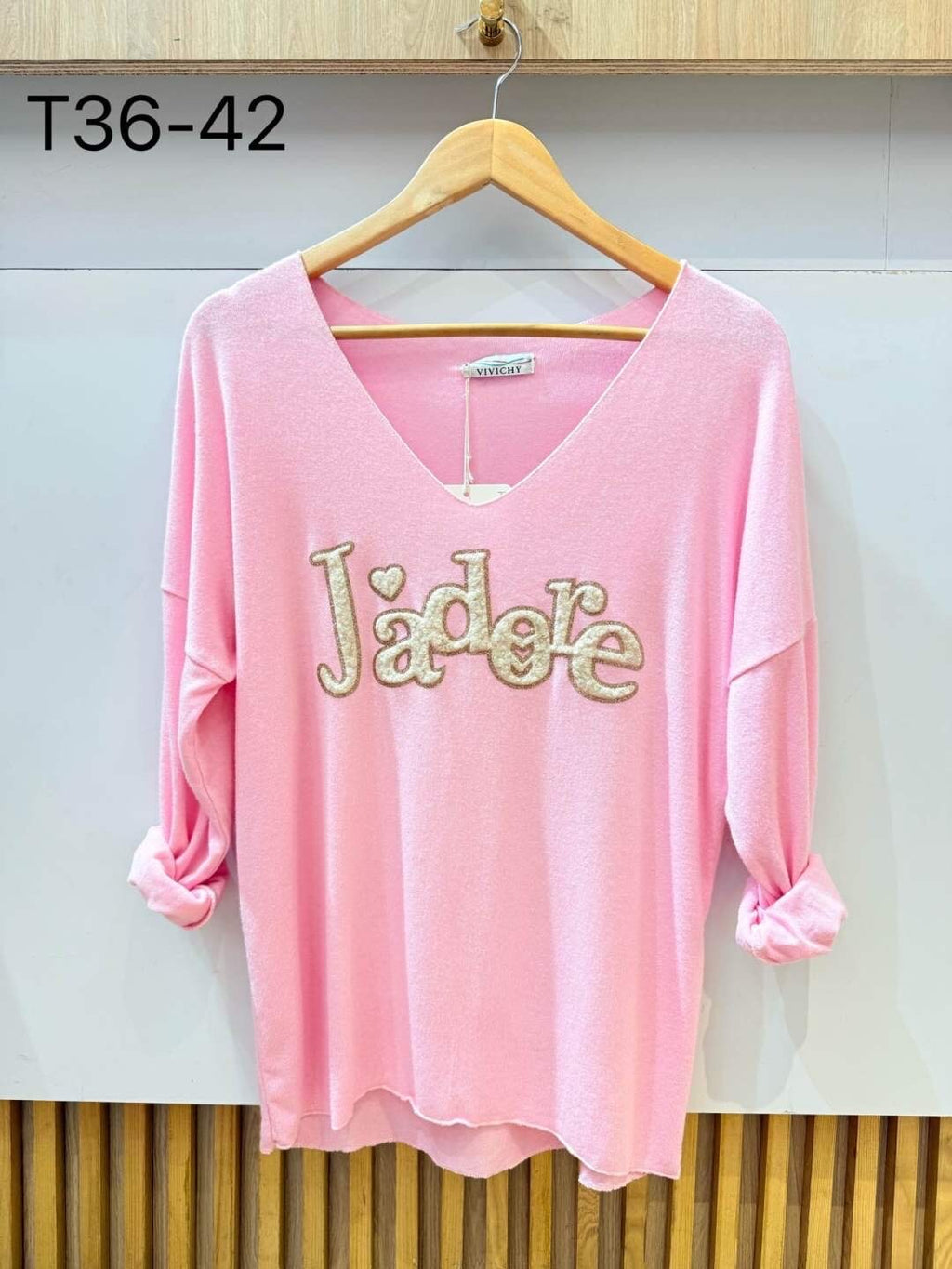 Pull Imprimé J'adore