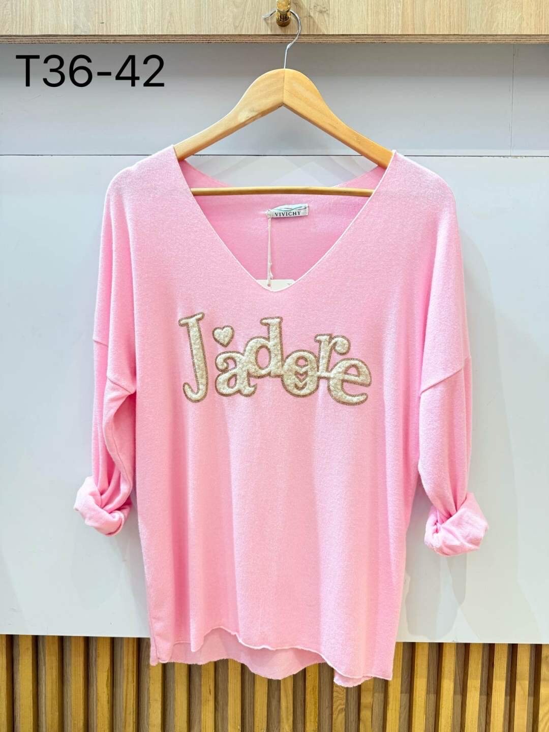 Pull Imprimé J'adore