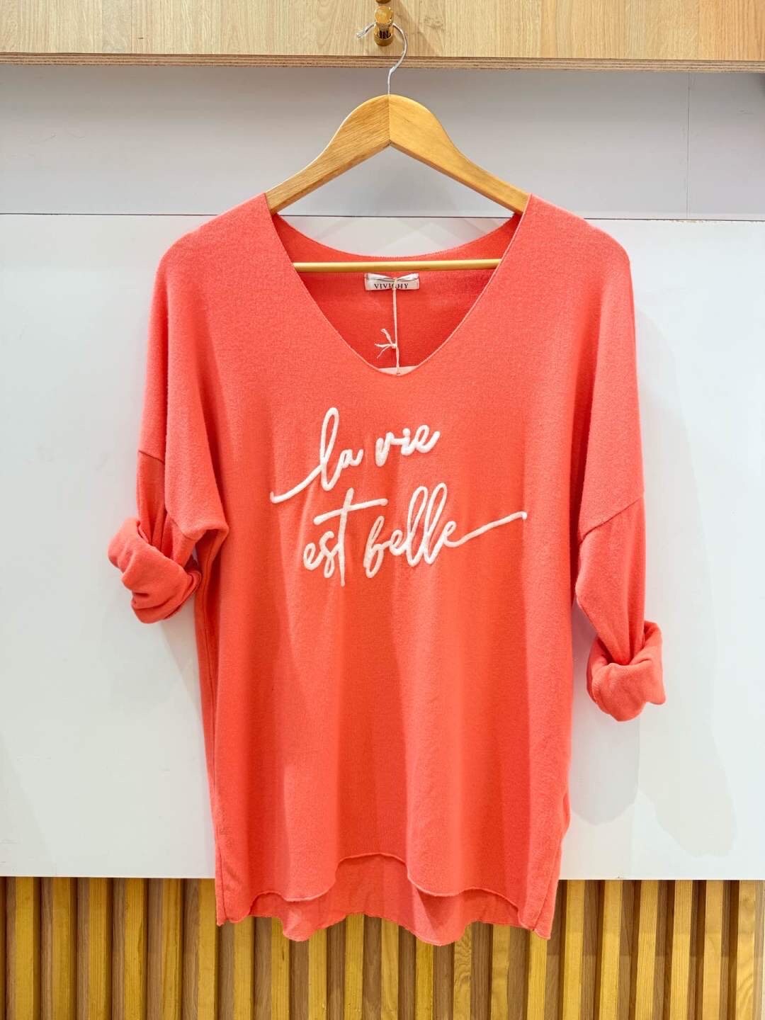 Pull Imprimé La Vie Est Belle