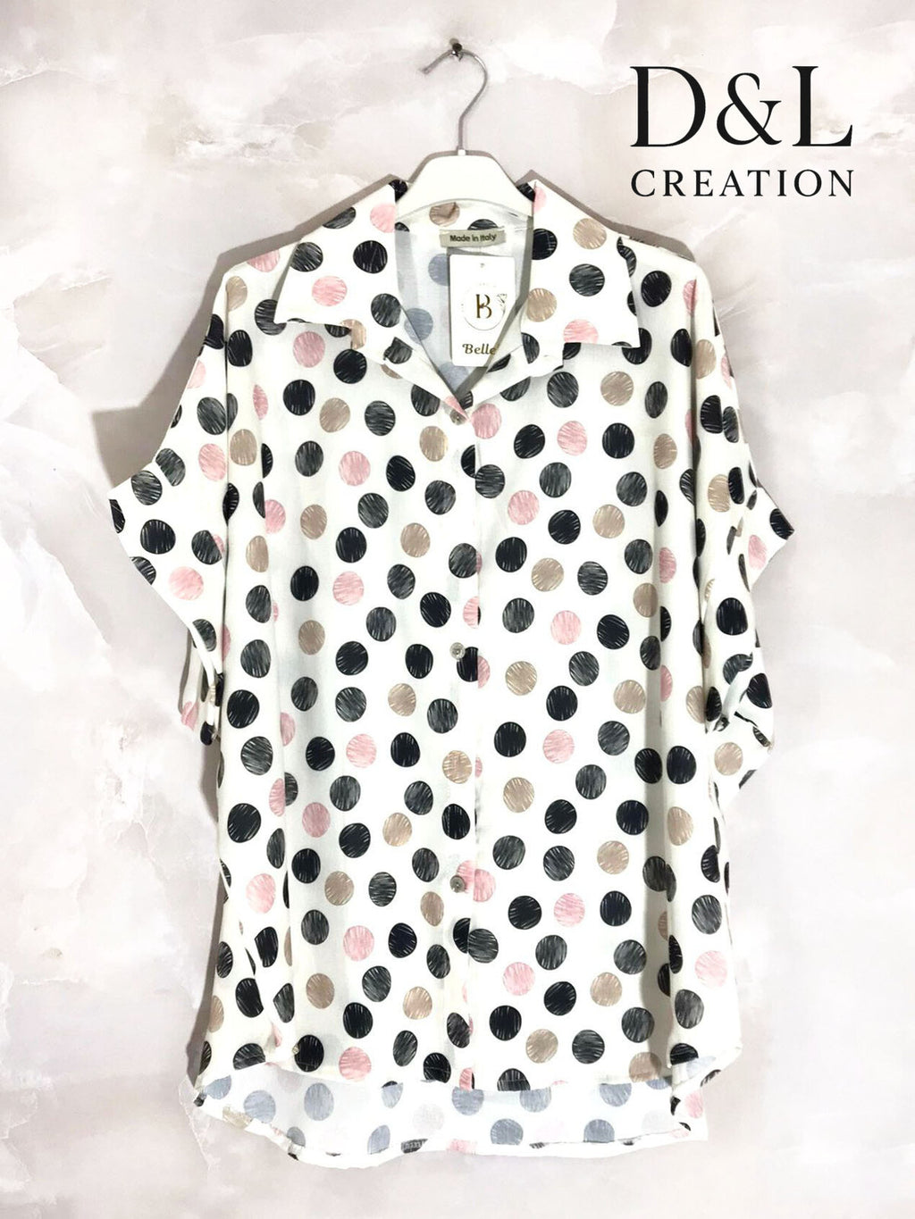 Chemise imprimé pois colorés