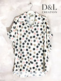 Chemise imprimé pois colorés