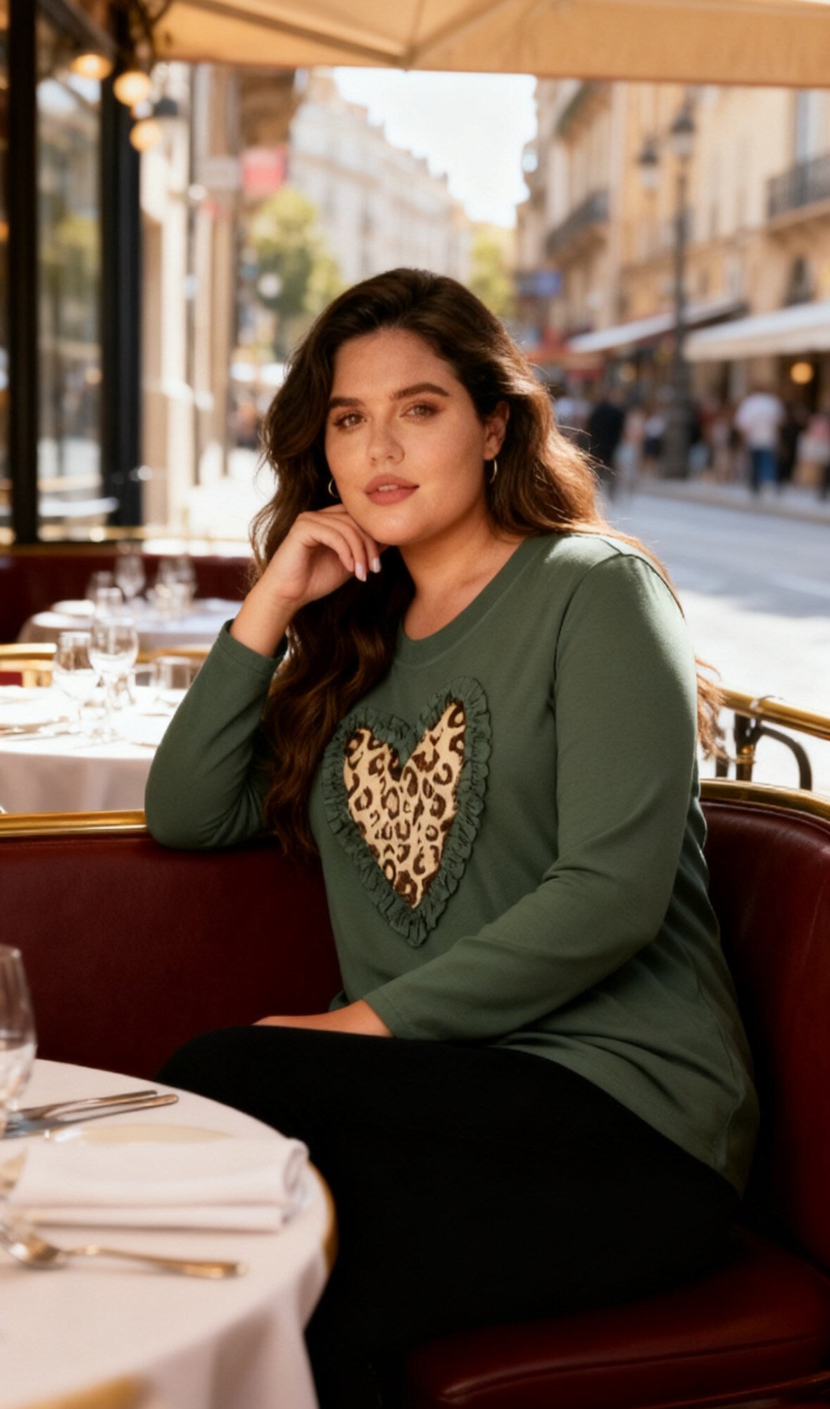 Sweat-shirt Grande Taille Motif Léopard