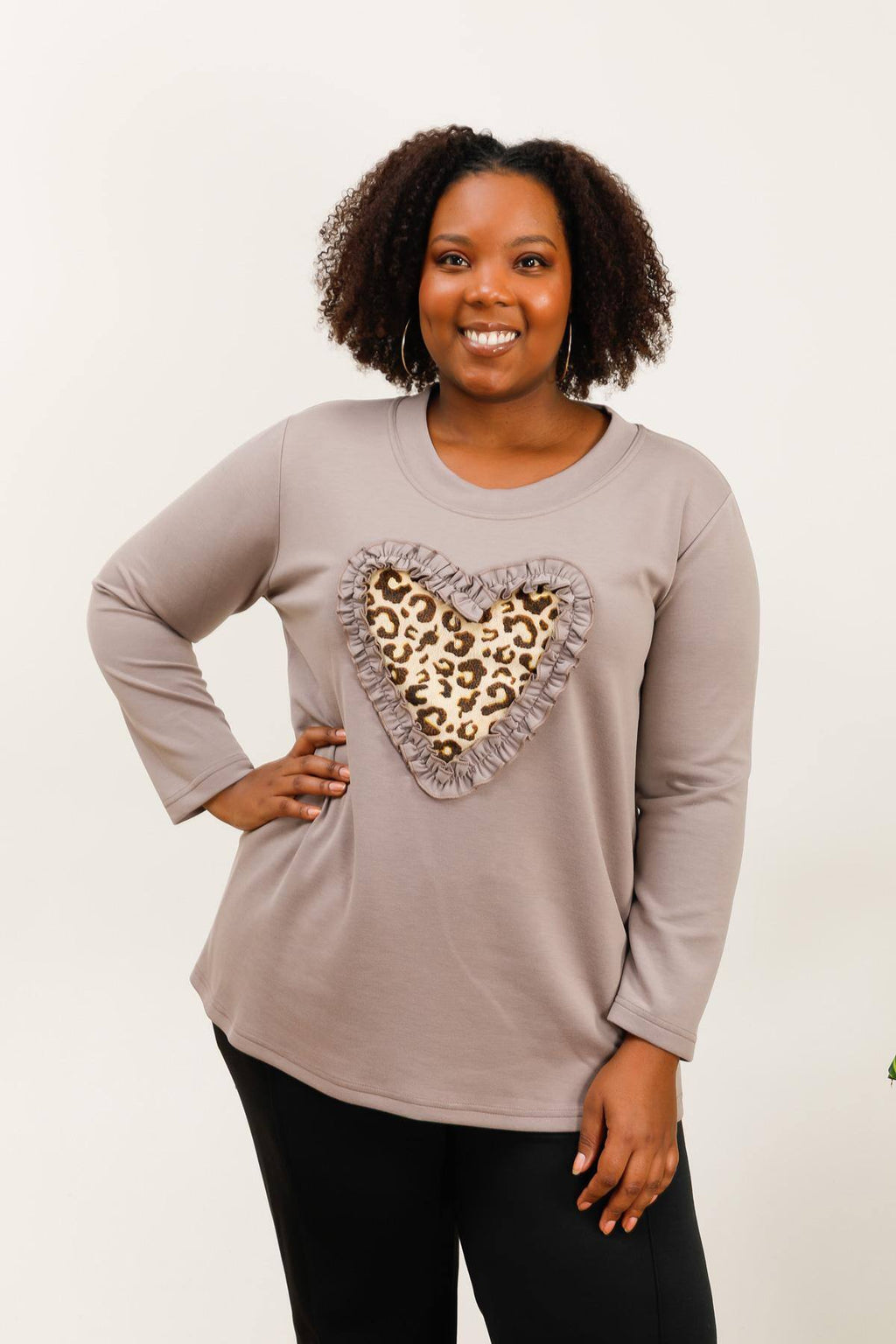 Sweat-shirt Grande Taille Motif Léopard
