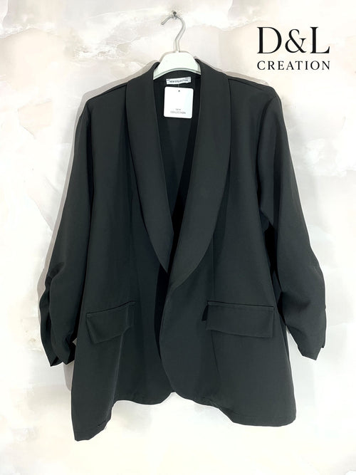 Blazer Soleil d'Été - Manches Retroussées Chic