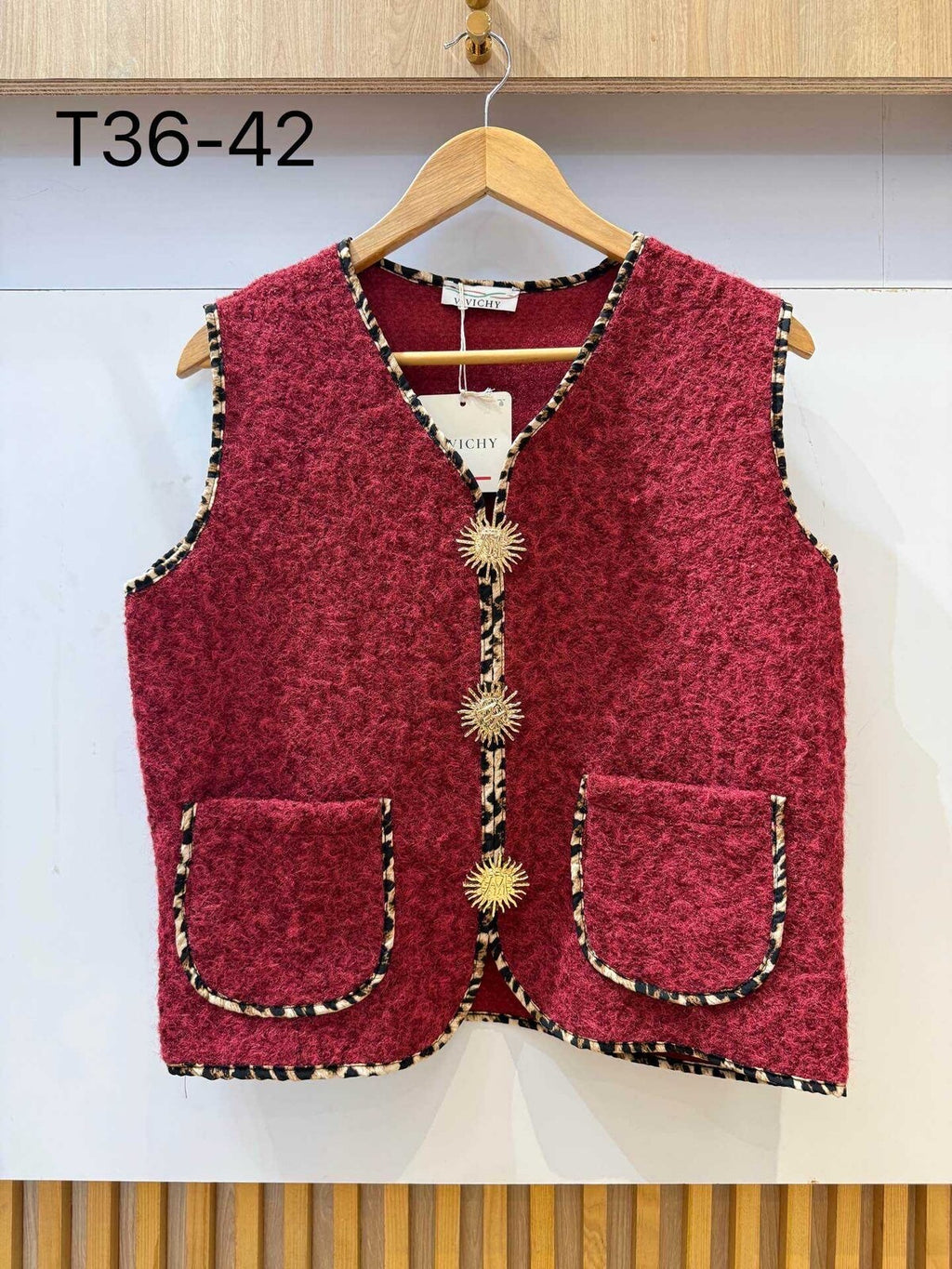 Veste Sans Manche avec Broches Soleil